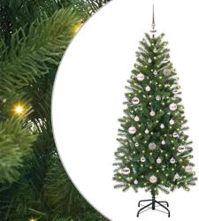 vidaXL Brad de Craciun artificial cu 150 LED Verde 150 cm PE si PVC GartenMobel Dekor (3397343)