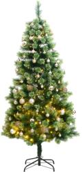 vidaXL Brad Craciun artificial articulat cu 300 LED-uri/globuri 240 cm GartenMobel Dekor (3210392)