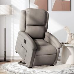 vidaXL Fotoliu electric rabatabil cu ridicare, gri taupe, textil GartenMobel Dekor (3204196)