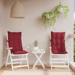 vidaXL Perne scaun cu spatar înalt 2 buc, rosu, tesatura Oxford GartenMobel Dekor (377629)