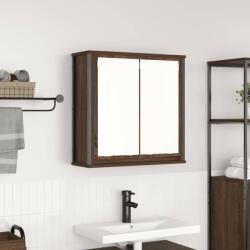 vidaXL Dulap de baie cu oglinda stejar maro 60x21x60 cm GartenMobel Dekor (861901)