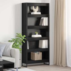 vidaXL Dulap pentru carti 2 pcs Stejar Negru 80 x 30 x 189, 5 cm GartenMobel Dekor (3403010) Biblioteca