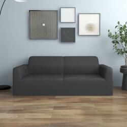 vidaXL Husa elastica pentru canapea 2 locuri poliester jersey antracit GartenMobel Dekor (332937)