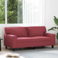vidaXL Canapea cu 2 locuri, rosu vin, 140 cm, piele ecologica GartenMobel Dekor (359420) Canapea