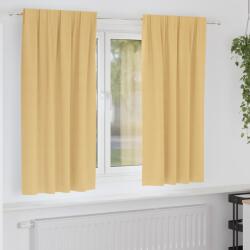 vidaXL Perdele Opaque cu Inel 2 pcs Bej 175 x 140 cm Poliester GartenMobel Dekor (4107424)