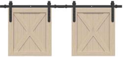 vidaXL Set usi glisante pentru dulap 122 cm otel carbon GartenMobel Dekor (4009664)