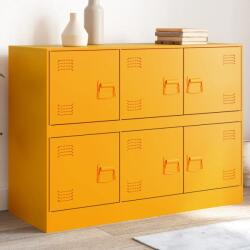 vidaXL Noptiera, galben mustar, 99x39x73 cm otel GartenMobel Dekor (841796) Comoda