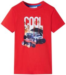 vidaXL Tricou pentru copii, rosu, 116 GartenMobel Dekor (12541)