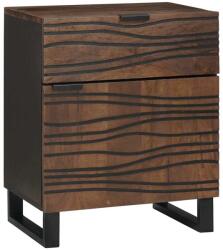 vidaXL Noptiera din lemn masiv de acacia, castan, 50 x 33 x 60 cm, cu sertar (4018016)