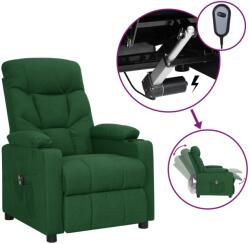 vidaXL Fotoliu rabatabil electric, verde închis, material textil GartenMobel Dekor (3098821)