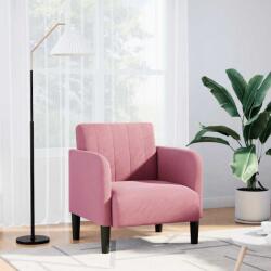 vidaXL Canapea Scaun cu Cotiere Roz 54 cm Catifea GartenMobel Dekor (4100581)