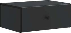 vidaXL Noptiera suspendata cu sertar, neagra, 49 x 34, 5 x 20 cm, vidaXL (899127)