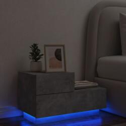 vidaXL Noptiera cu lumini LED, gri beton, 70x36x40, 5 cm GartenMobel Dekor (836780)