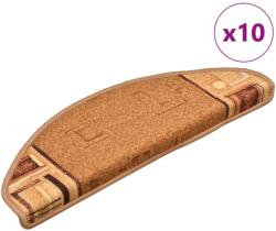 vidaXL Covorase autoadezive pentru scari, 10 buc. , bej, 65x21x4 cm GartenMobel Dekor (149833) Covor