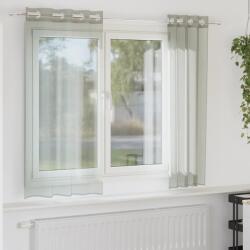 vidaXL Perdele Voile cu Oelii 2 buc Gri deschis 140x175 cm GartenMobel Dekor (4102108)