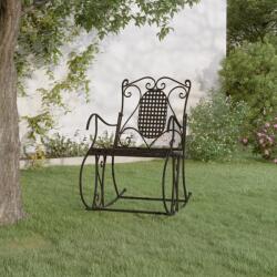 vidaXL Banca balansoar, negru, 84 cm, otel GartenMobel Dekor (318830)