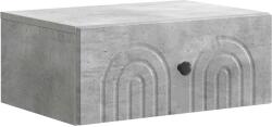 vidaXL Noptiera suspendata cu sertar, gri beton, 49 x 34, 5 x 20 cm (898111)
