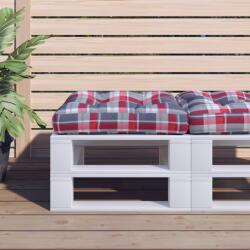 vidaXL Perna pentru paleti, rosu carouri, 58x58x10 cm, textil GartenMobel Dekor (360913)