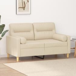 vidaXL Canapea cu 2 locuri cu pernute, crem, 120 cm, textil GartenMobel Dekor (3200815) Canapea
