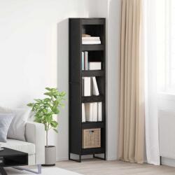 vidaXL Dulap pentru carti Stejar Negru 80 x 30 x 155 cm Lemn compozit GartenMobel Dekor (886378) Biblioteca