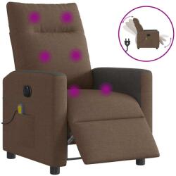 vidaXL Fotoliu electric de masaj rabatabil, maro, textil GartenMobel Dekor (3324048)