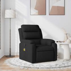 vidaXL Fotoliu de masaj rabatabil, negru, material textil GartenMobel Dekor (373476)