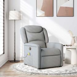 vidaXL Fotoliu de masaj rabatabil, gri deschis, textil GartenMobel Dekor (4015606)