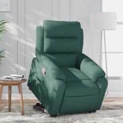 vidaXL Fotoliu rabatabil ridicare pe verticala, verde închis, textil GartenMobel Dekor (3204986)