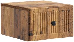 vidaXL Noptiera suspendata din lemn vechi cu sertar, 33 x 34, 5 x 20 cm (897931)