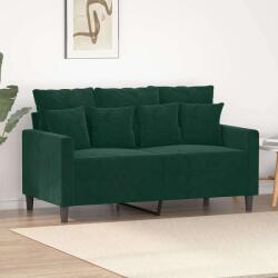 vidaXL Canapea cu 2 locuri, verde închis, 120 cm, catifea GartenMobel Dekor (359295) Canapea