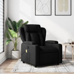 vidaXL Fotoliu de masaj rabatabil, negru, material textil GartenMobel Dekor (372417)
