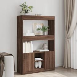vidaXL Dulap înalt, stejar maro, 92x33x140 cm, lemn prelucrat GartenMobel Dekor (3309615) Biblioteca