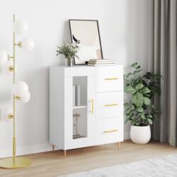 vidaXL Servanta, alb extralucios, 69, 5x34x90 cm, lemn compozit GartenMobel Dekor (828030) Comoda