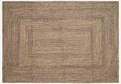 vidaXL Covor Basketweave Natural si negru 200 x 290 cm Iuta GartenMobel Dekor (42010504) Covor