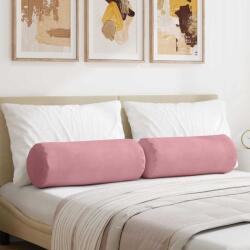 vidaXL Perne Bolster 2 pcs Roz Ø 25 x 70 cm Tesatura din corduroy GartenMobel Dekor (42014332)