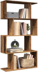 vidaXL Biblioteca/separator 4 niveluri lemn vechi 70x24x129cm lemn GartenMobel Dekor (858109) Biblioteca
