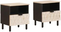 vidaXL Set 2 noptiere cu sertar, lemn masiv de mango, 40x33x46 cm (4017871)