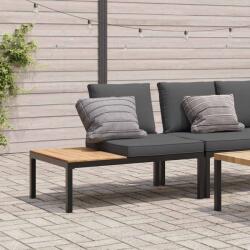 vidaXL Banca de gradina cu perne, negru, aluminiu GartenMobel Dekor (4008571)