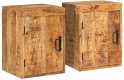 vidaXL Noptiera 2 pcs Maro 35 x 33 x 48 cm Lemn de mango solid GartenMobel Dekor (4016725)