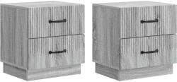 vidaXL Set 2 noptiere cu 4 sertare, Sonoma gri, 43 x 34, 5 x 44, 5 cm (895228)