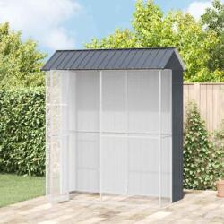 vidaXL Cusca pentru pasari Antracit 215 x 110 x 247 cm Otel Galvanizat GartenMobel Dekor (3325172)