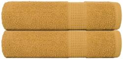 vidaXL Prosoape de baie 2 buc Aur 100x150 cm 360 g/m2 100% bumbac GartenMobel Dekor (136812) Prosop