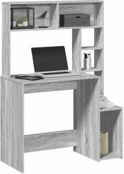 vidaXL Birou cu rafturi, gri sonoma, 100x45x140 cm, lemn compozit GartenMobel Dekor (860441)