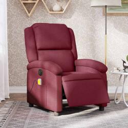 vidaXL Fotoliu electric de masaj rabatabil, rosu vin, textil GartenMobel Dekor (3204155)