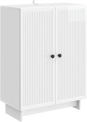 vidaXL Bufet Alb foarte lucios 66 x 34, 5 x 90 cm Lemn prelucrat GartenMobel Dekor (893899) Comoda