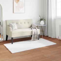 vidaXL Covor din Blana Faux de Iepure Olite Alb 60 x 110 cm Poliester GartenMobel Dekor (42021609) Covor