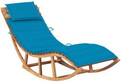 vidaXL Sezlong balansoar cu perna, lemn masiv de tec GartenMobel Dekor (3063337)