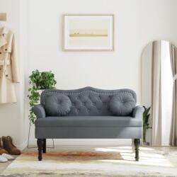vidaXL Bancheta cu perne, gri închis, 120, 5x65x75 cm, catifea GartenMobel Dekor (372141)