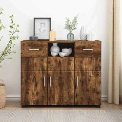 vidaXL Bufet cu sertar Stejar afumat 88, 5 x 30, 5 x 73 cm Lemn compozit GartenMobel Dekor (880286)