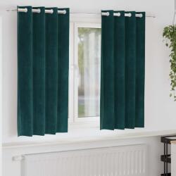 vidaXL Perdele opace 2 pcs Verde închis 140 x 175 cm Catifea GartenMobel Dekor (4107209)